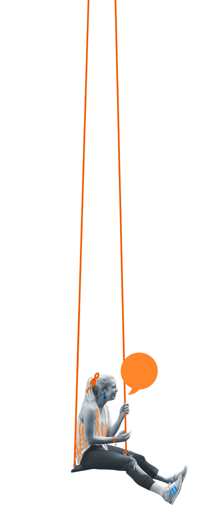 blondynka na huśtawce