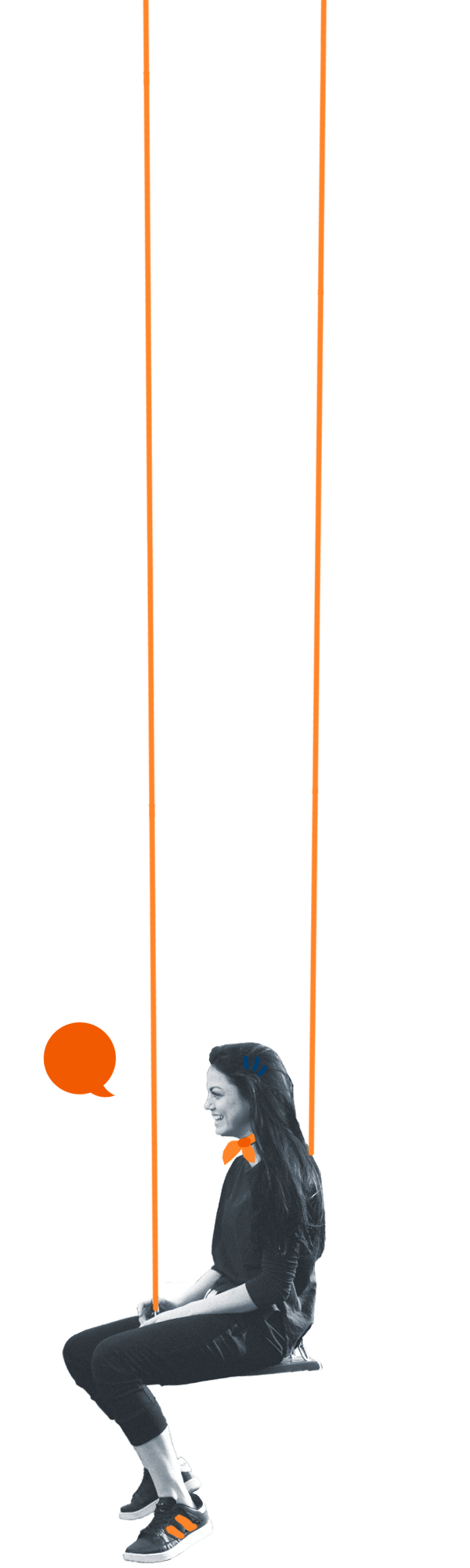 brunetka na huśtawce